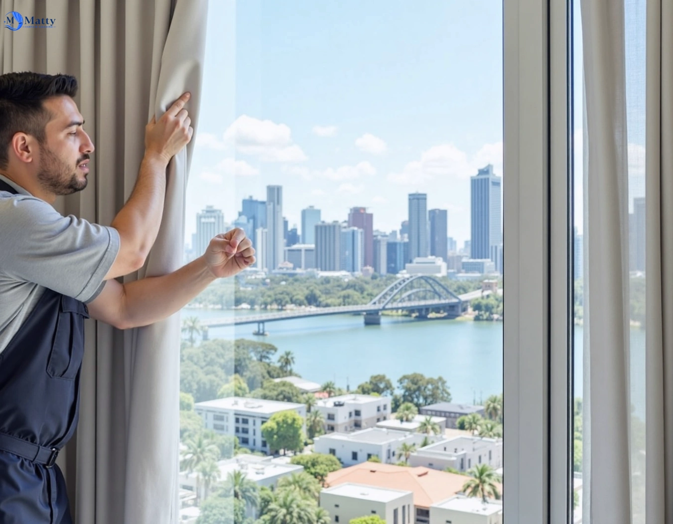 Professional curtain steam cleaning service ocean-grove-vic QLD by Matty Curtain Cleaning