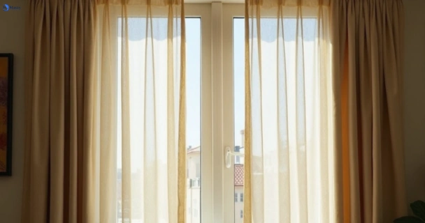 Dull dusty drapes in ocean-grove-vic before professional cleaning